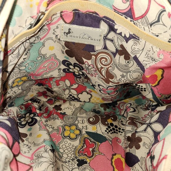 Montana West Aztec Brown Travel Tote Bag Zipper Purse Double Strap NWT - Picture 5 of 6